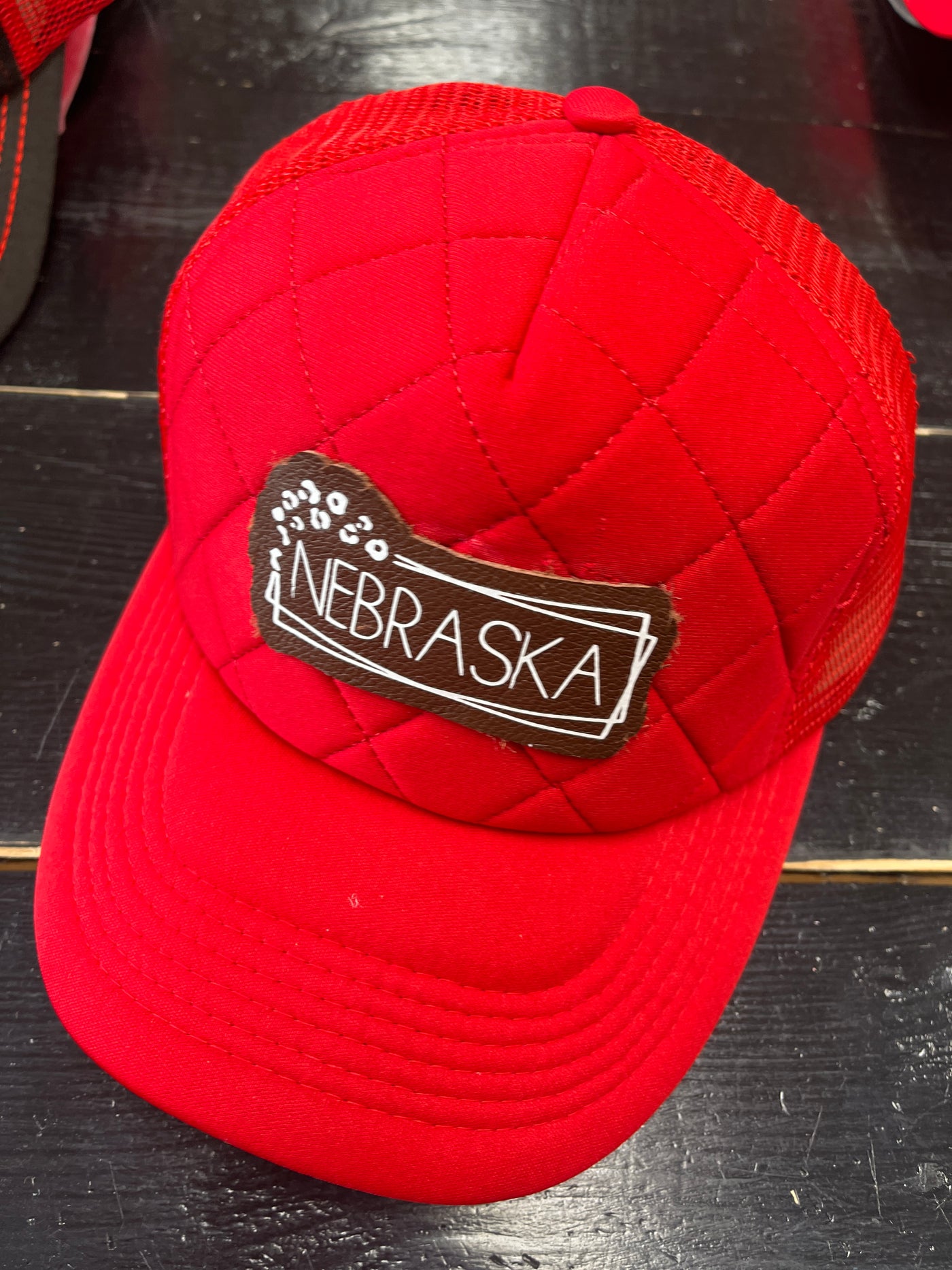 Nebraska Ball Cap - Quilted Trucker Style