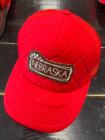 Nebraska Ball Cap - Quilted Trucker Style