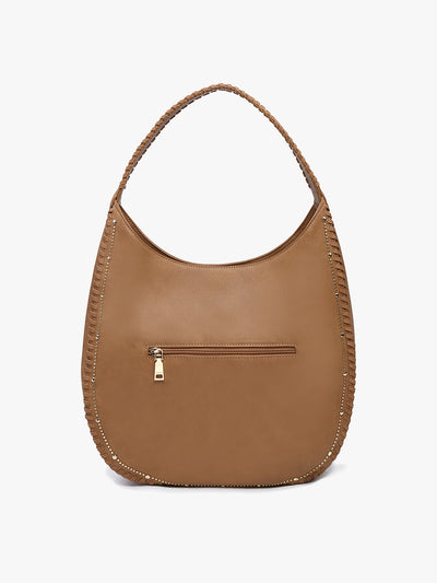 Leslie Studded Hobo Handbag