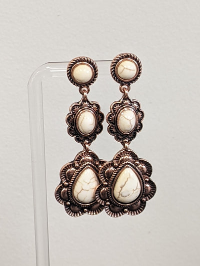 White Turquoise Earrings