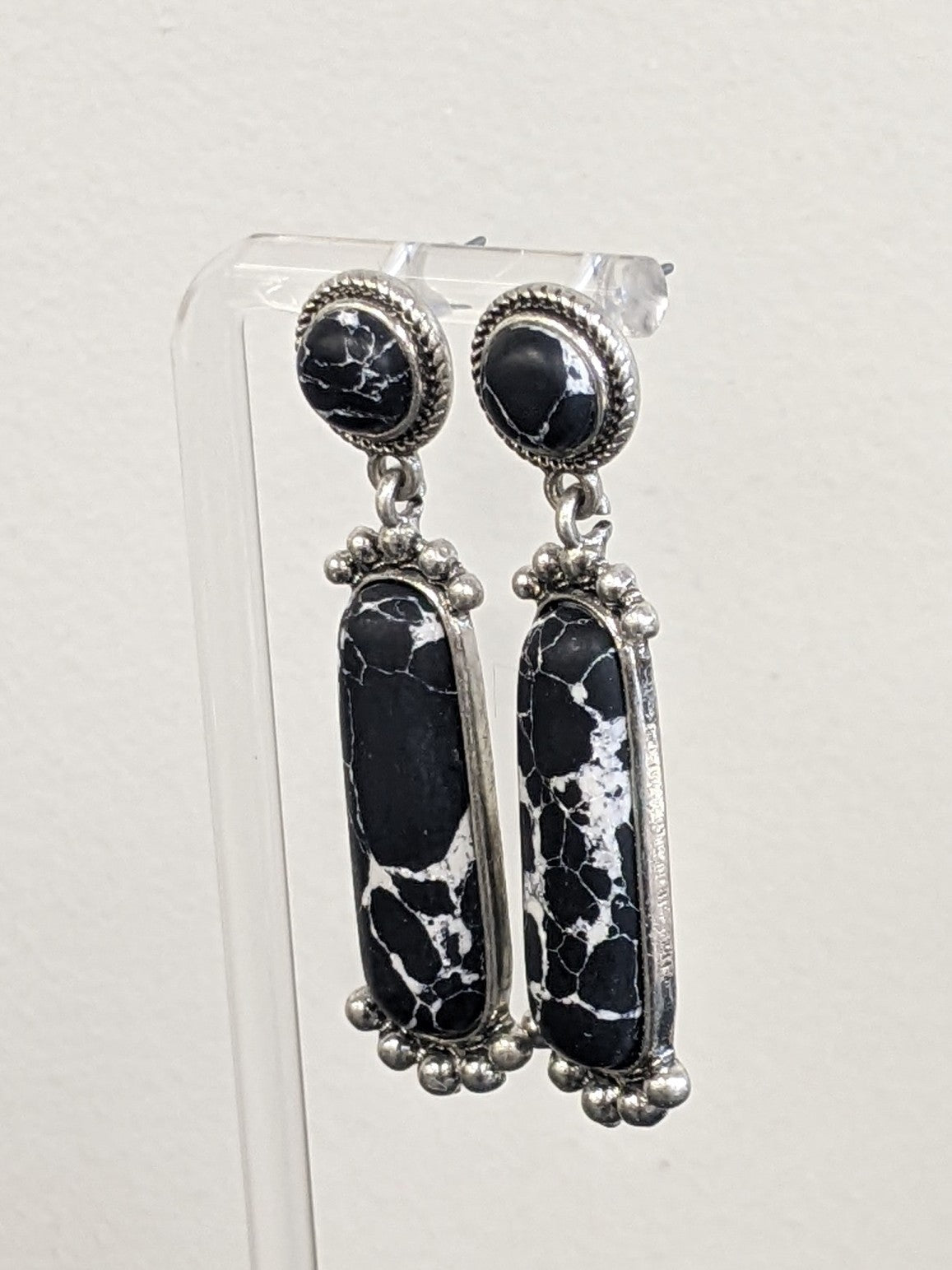 Black Turquoise Earrings