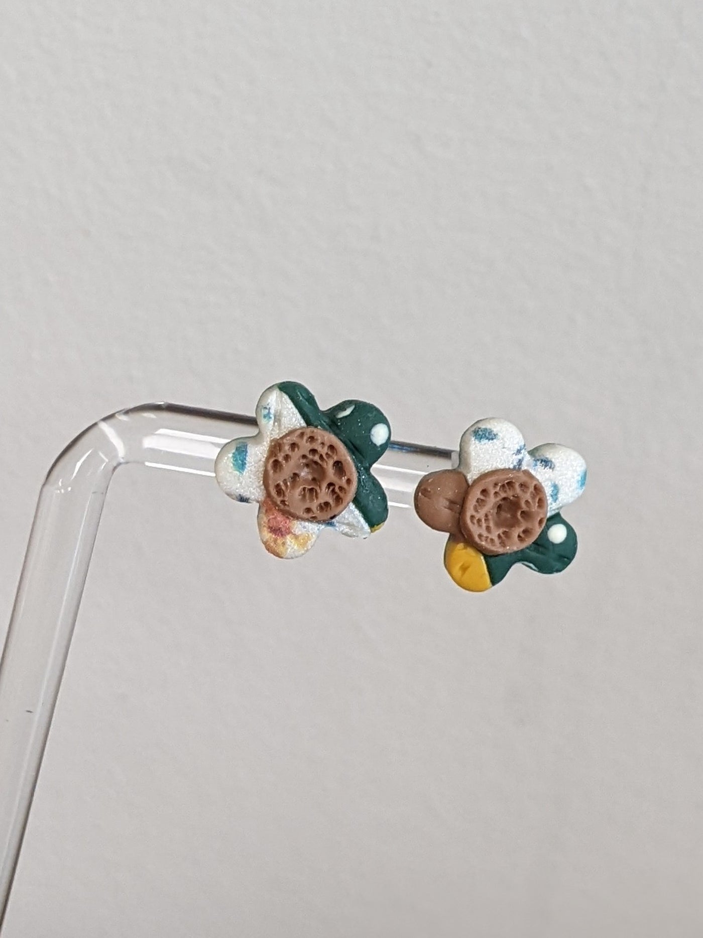 Handmade Clay Flower Earrings