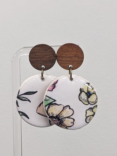 Clay Natural Wildflower Earrings