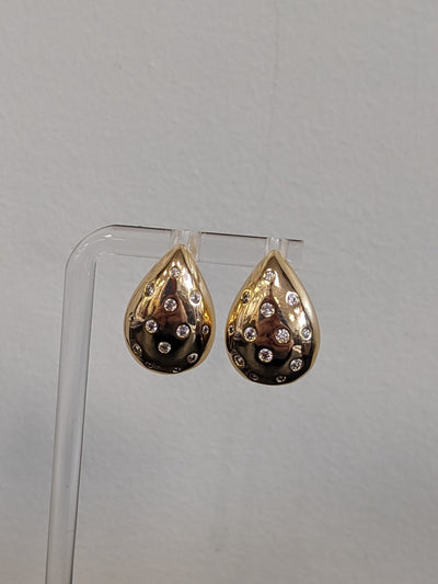 Glitzy Teardrop Post Earrings