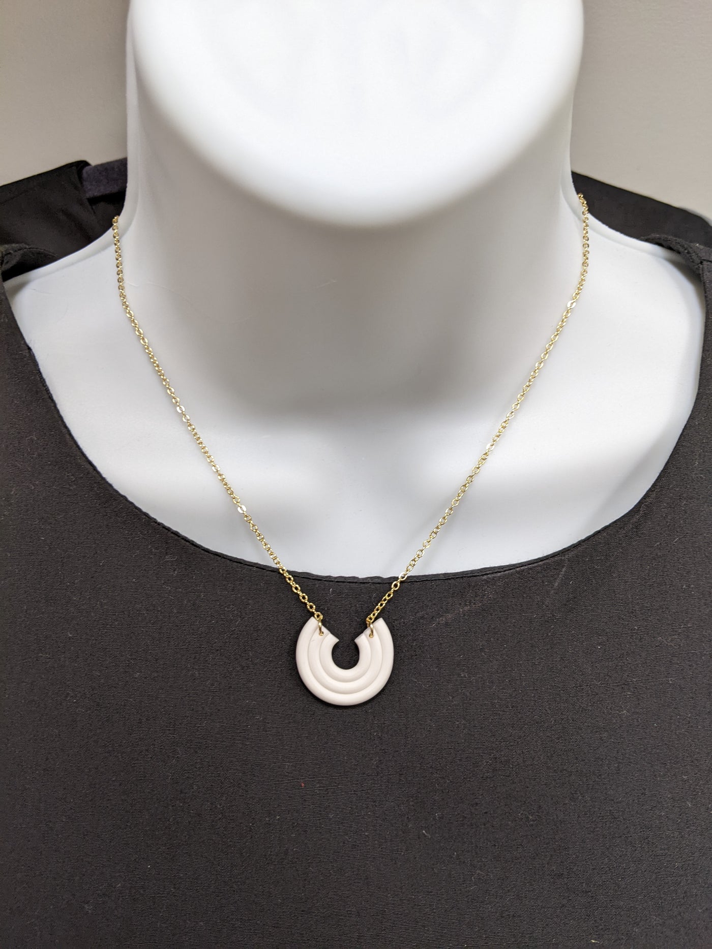 White Arc Necklace