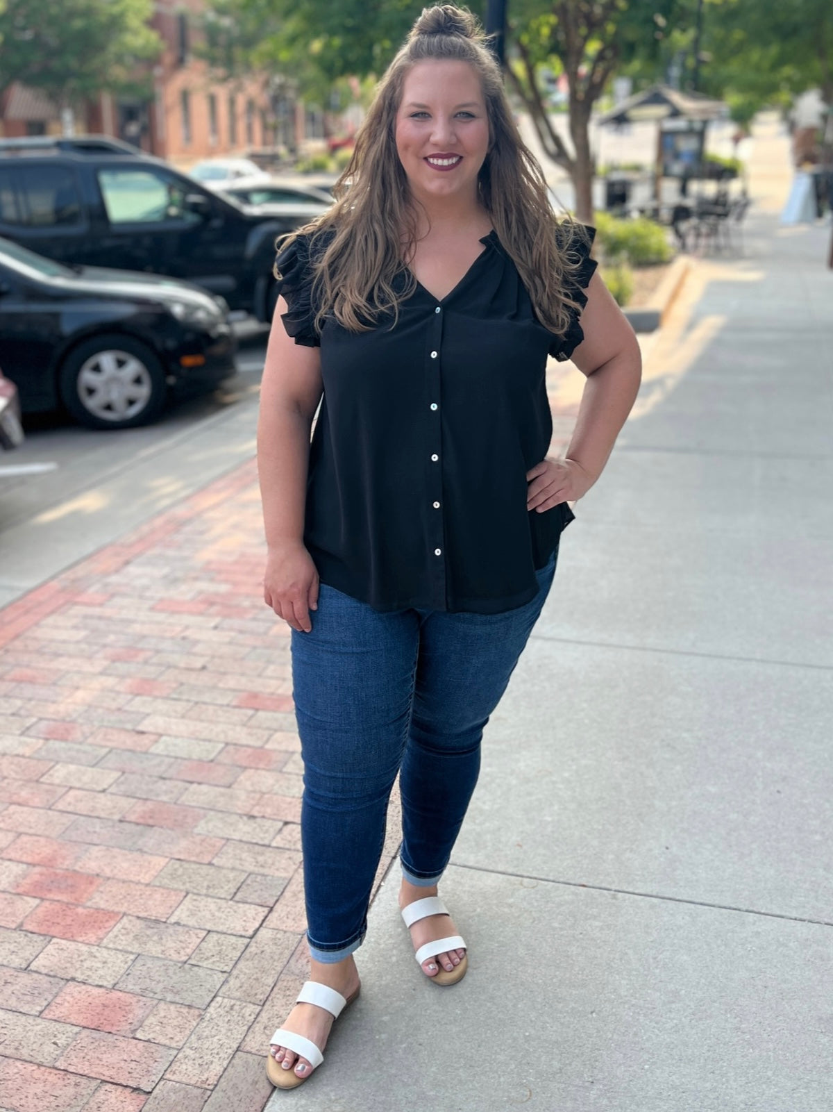 Black Chiffon Blouse