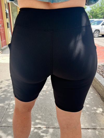 Ribbed Biker Shorts