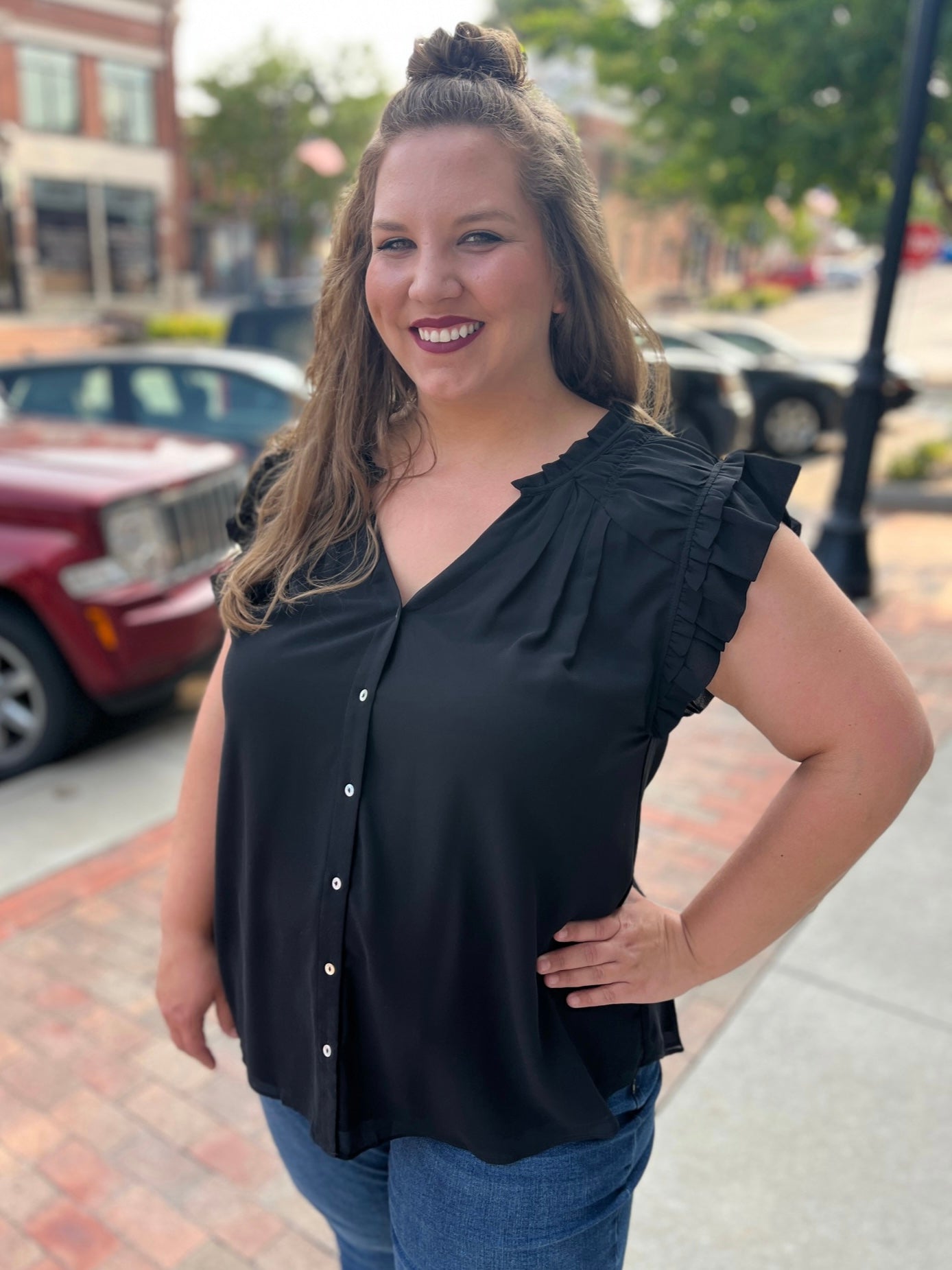 Black Chiffon Blouse