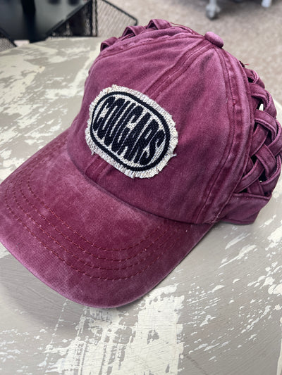 Cougars Ball Cap - Criss Cross Ponytail