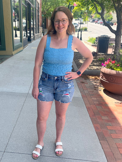 Judy Blue Serape Patch Shorts