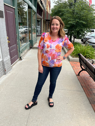 Watercolor Floral Blouse