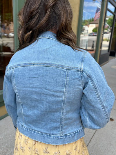 Risen Balloon Sleeve Denim Jacket