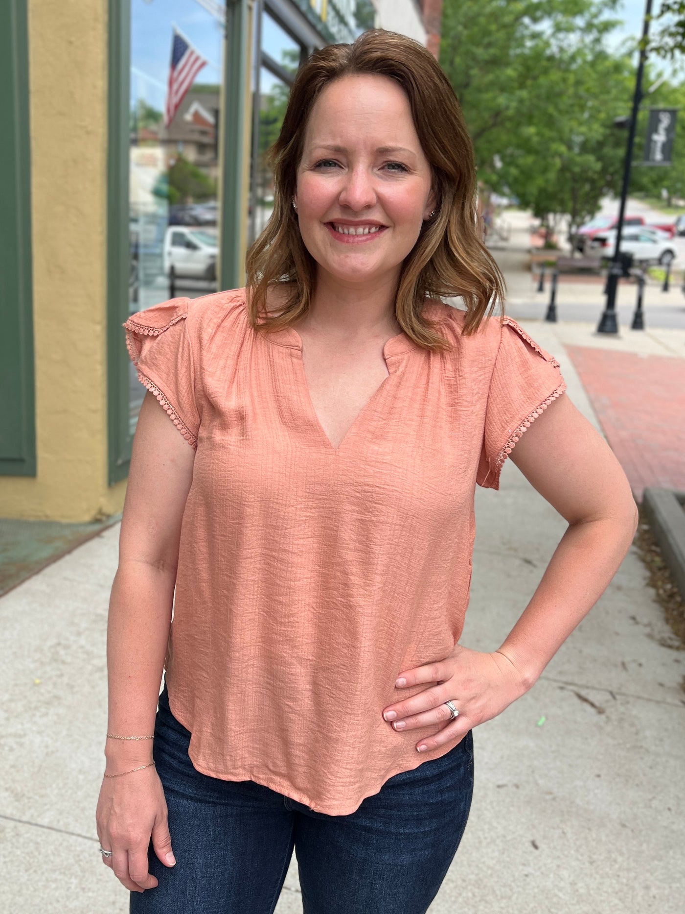 Petal Sleeve Blouse