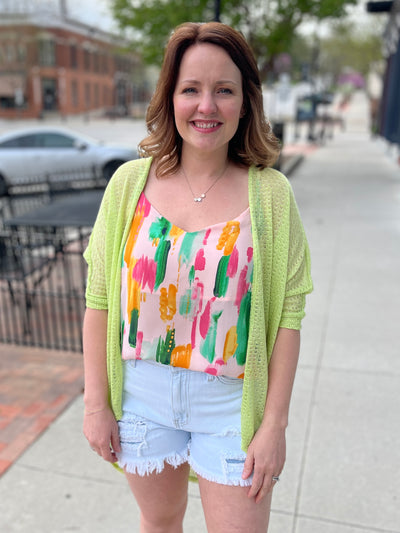 Lime Cardigan