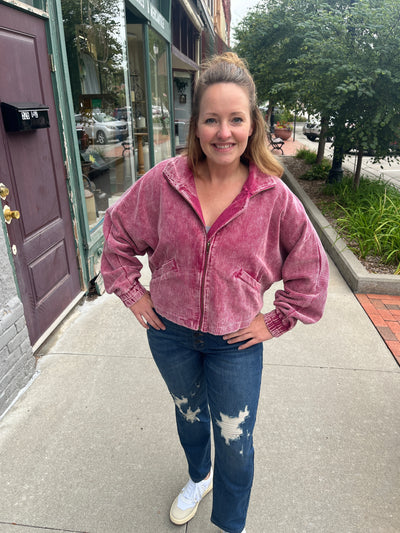 Berry Corduroy Jacket