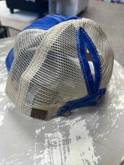 Blue Devils Ball Cap - Ponytail Style
