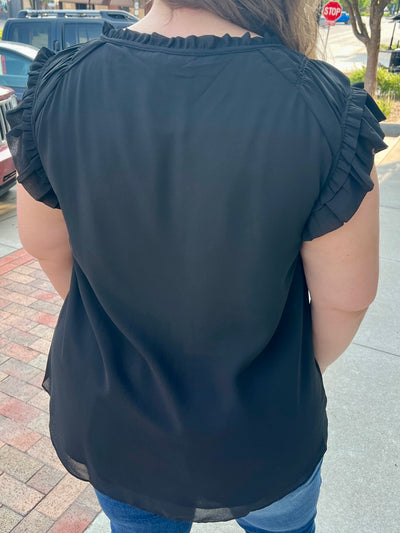 Black Chiffon Blouse