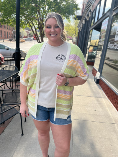 Bright Stripe Cardigan