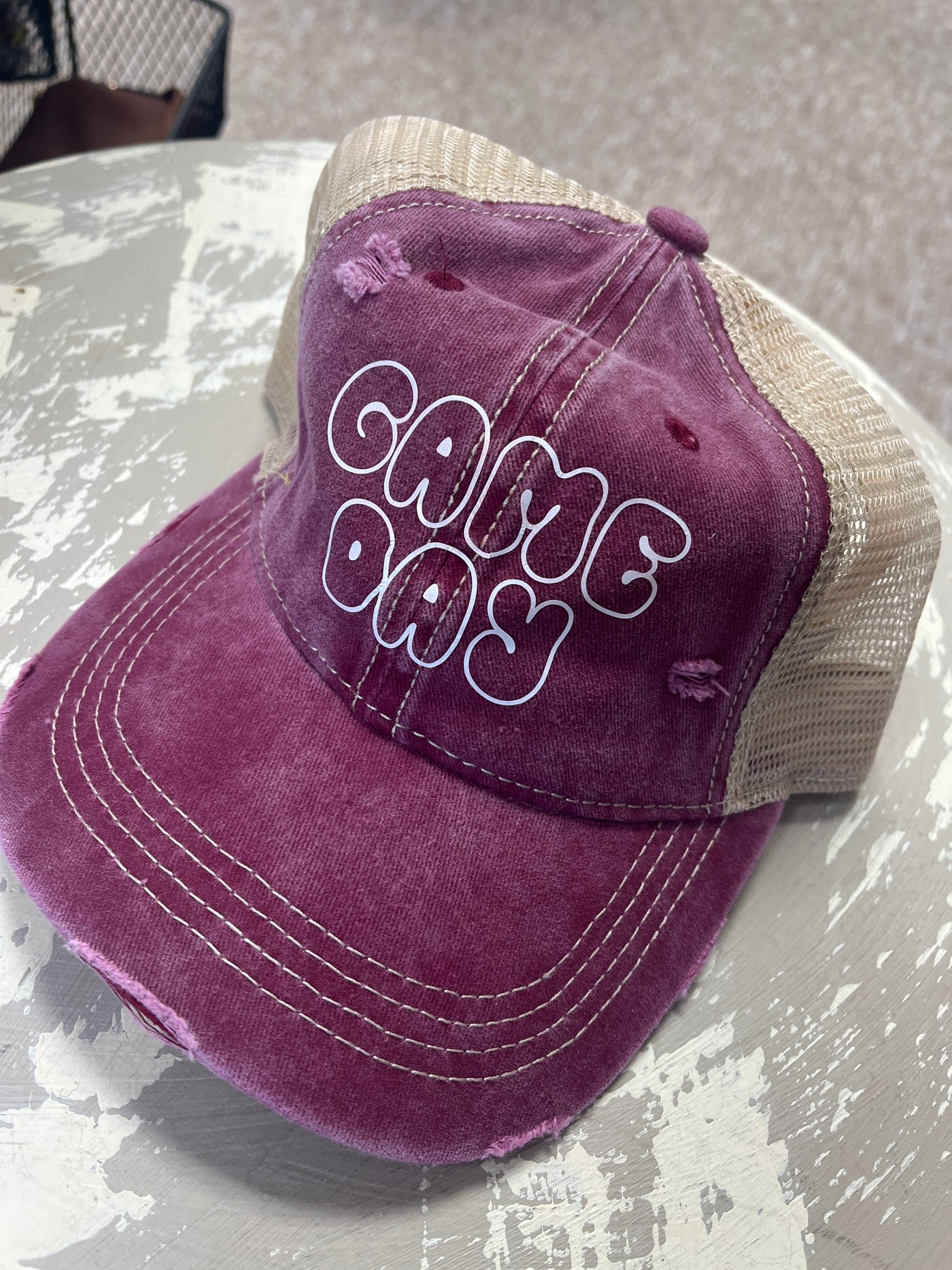Cougars Ball Cap - Ponytail Style