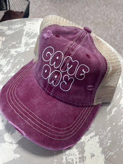 Cougars Ball Cap - Ponytail Style