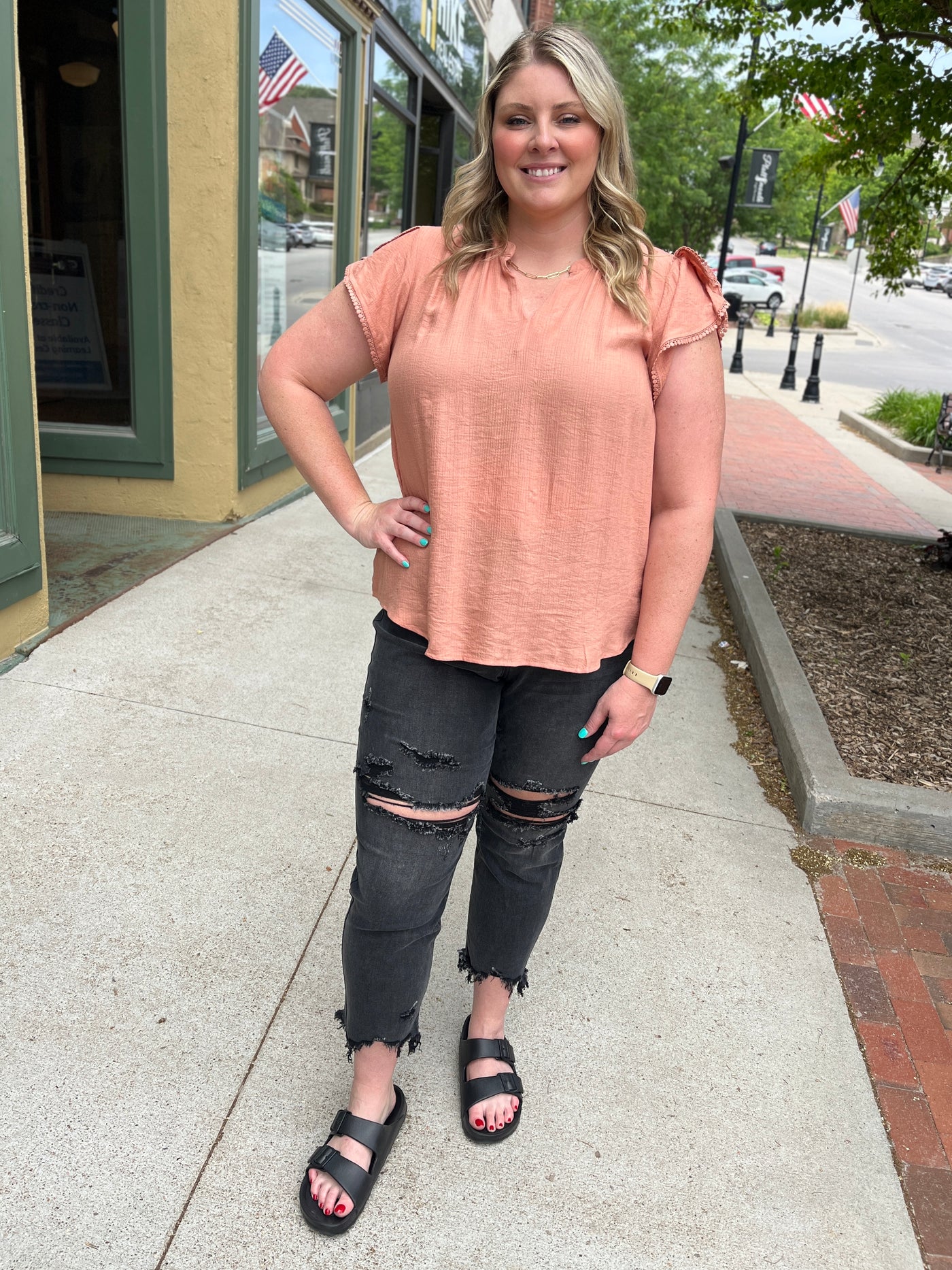 Petal Sleeve Blouse