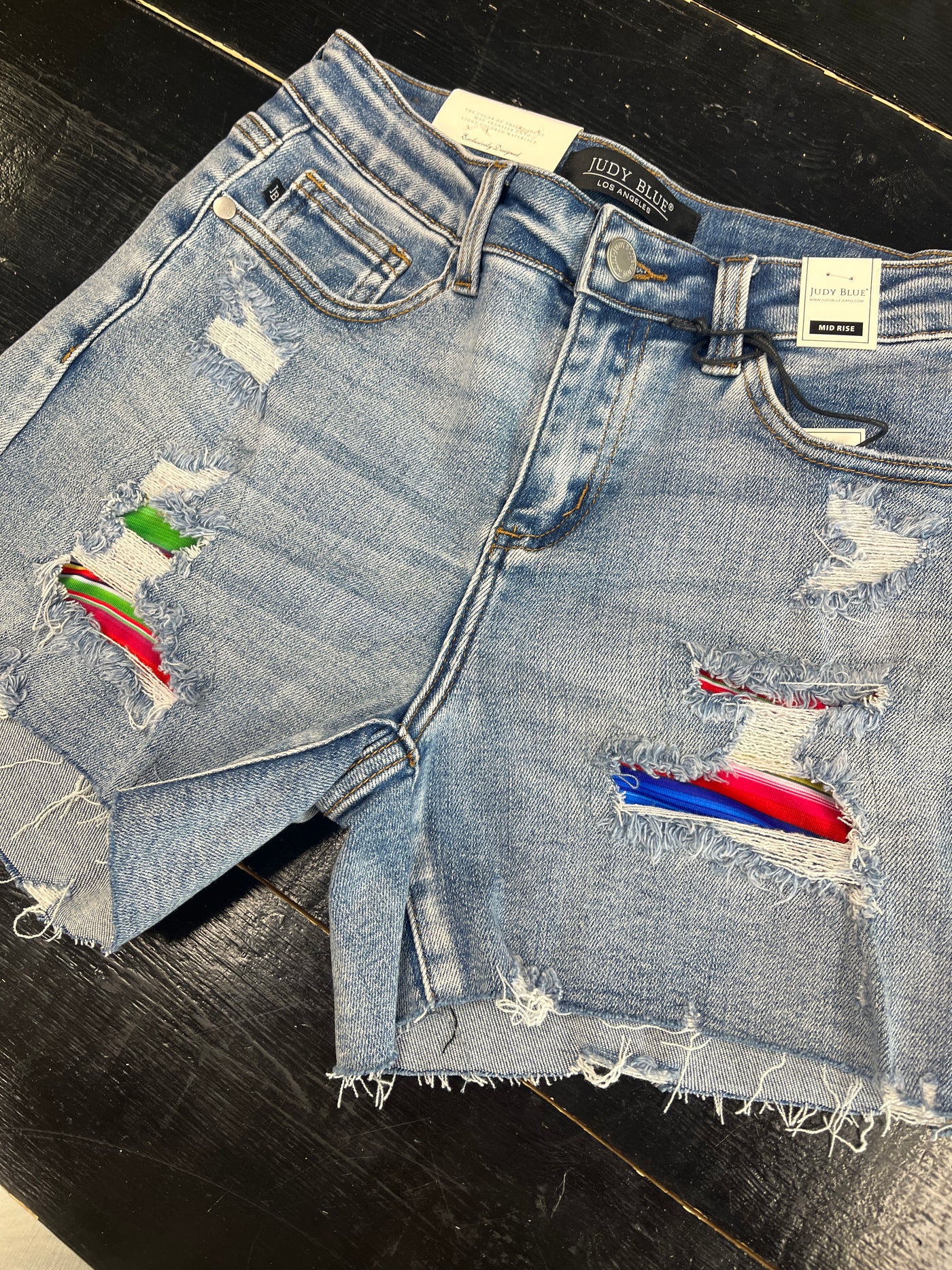 Judy Blue Serape Patch Shorts