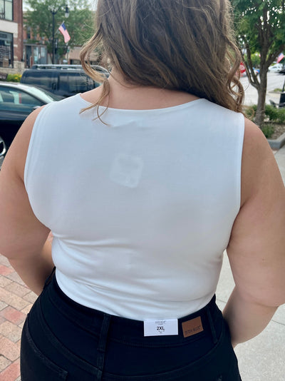 Ivory V-Neck Bodysuit
