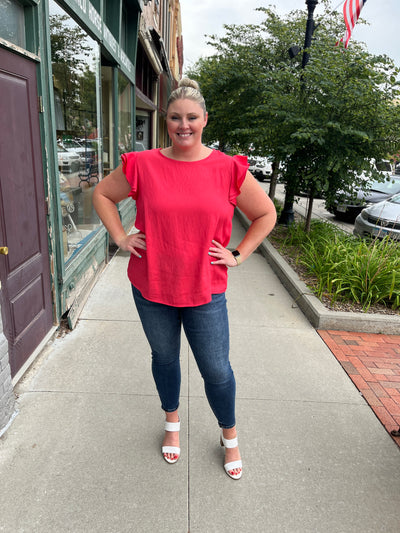 Ruffle Sleeve Blouse