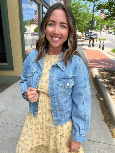 Risen Balloon Sleeve Denim Jacket