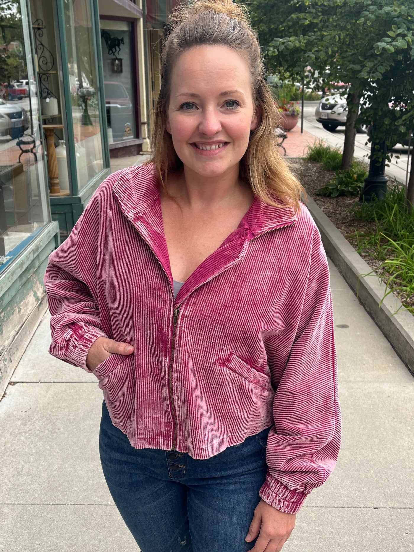 Berry Corduroy Jacket