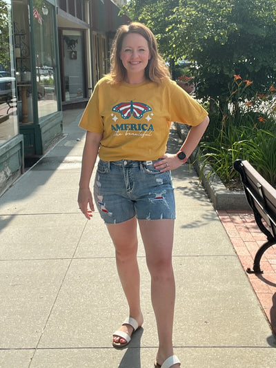 Judy Blue Serape Patch Shorts