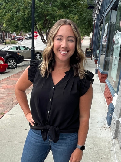 Black Chiffon Blouse