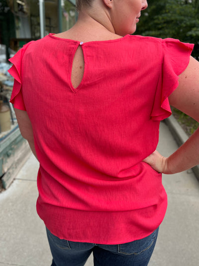 Ruffle Sleeve Blouse