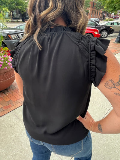 Black Chiffon Blouse