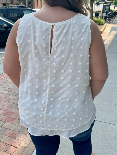 Cream Swiss Dot Tank