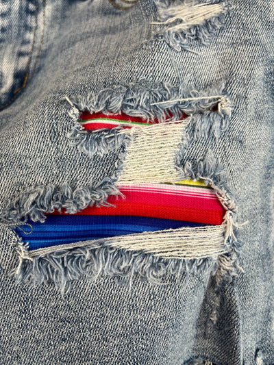 Judy Blue Serape Patch Shorts