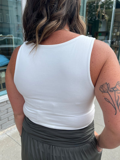 Ivory V-Neck Bodysuit