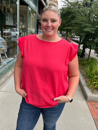 Ruffle Sleeve Blouse
