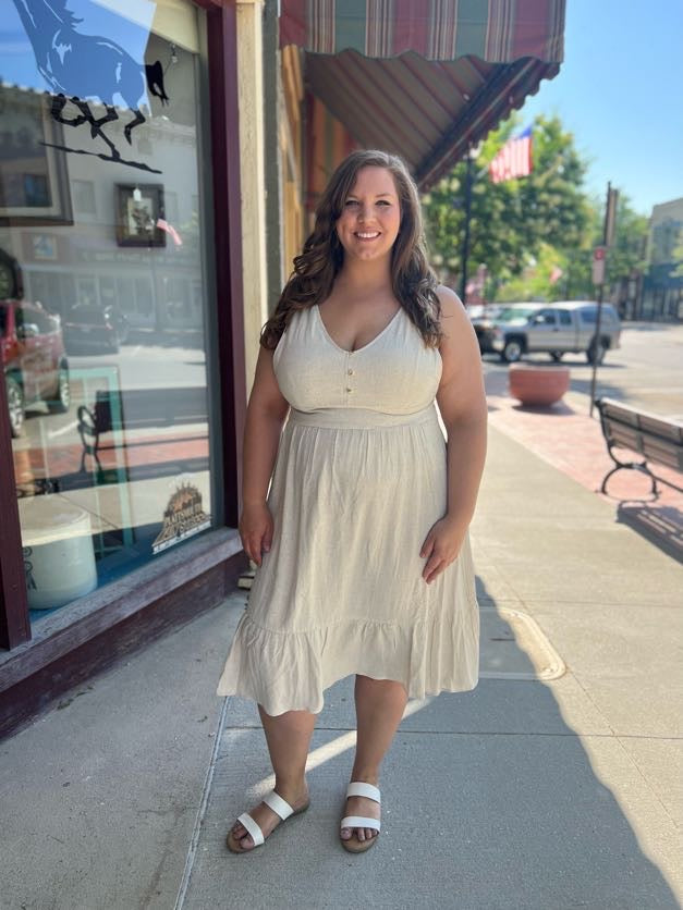 Linen Midi Dress