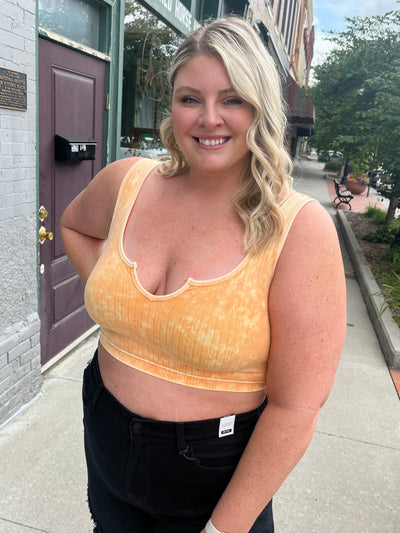 Notched Square Cropped Tank