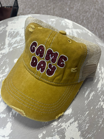 Cougars Ball Cap - Ponytail Style