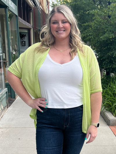 Lime Cardigan