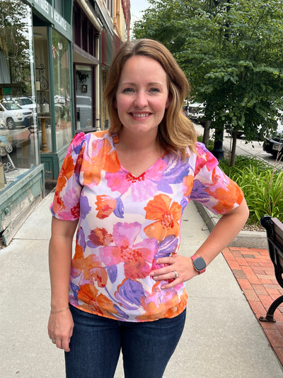 Watercolor Floral Blouse