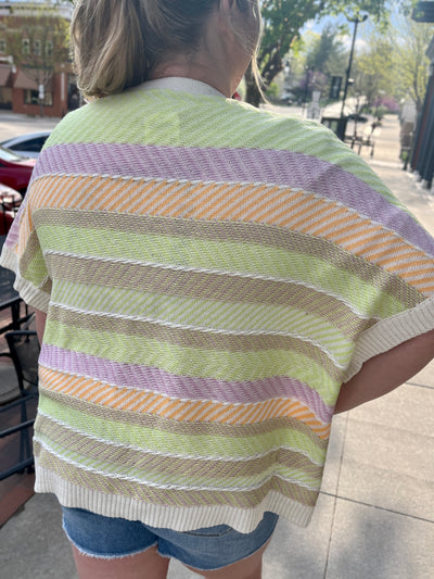 Bright Stripe Cardigan