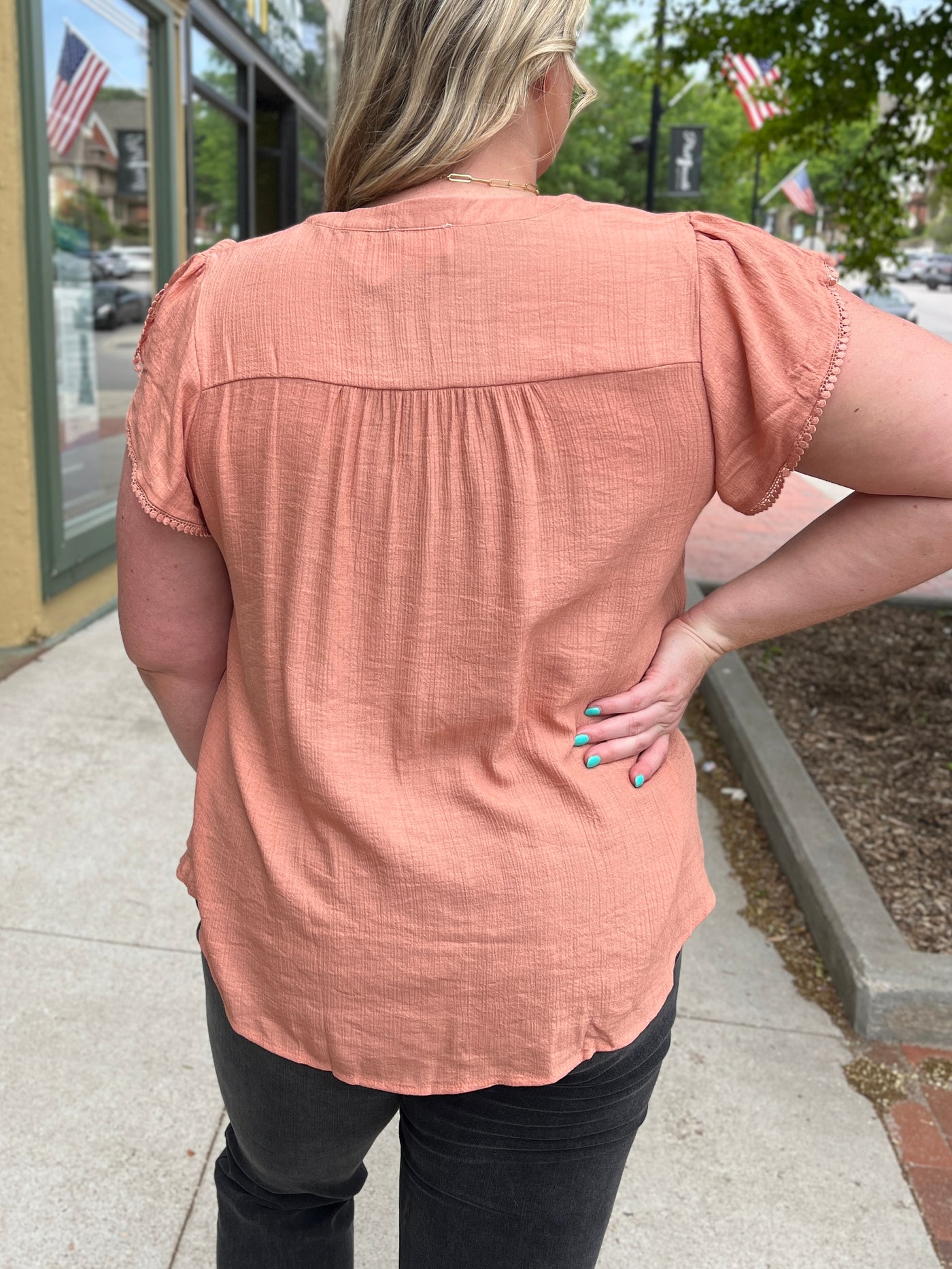 Petal Sleeve Blouse