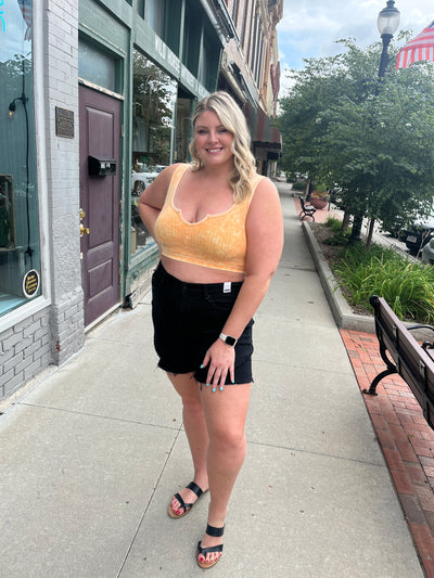 Notched Square Cropped Tank