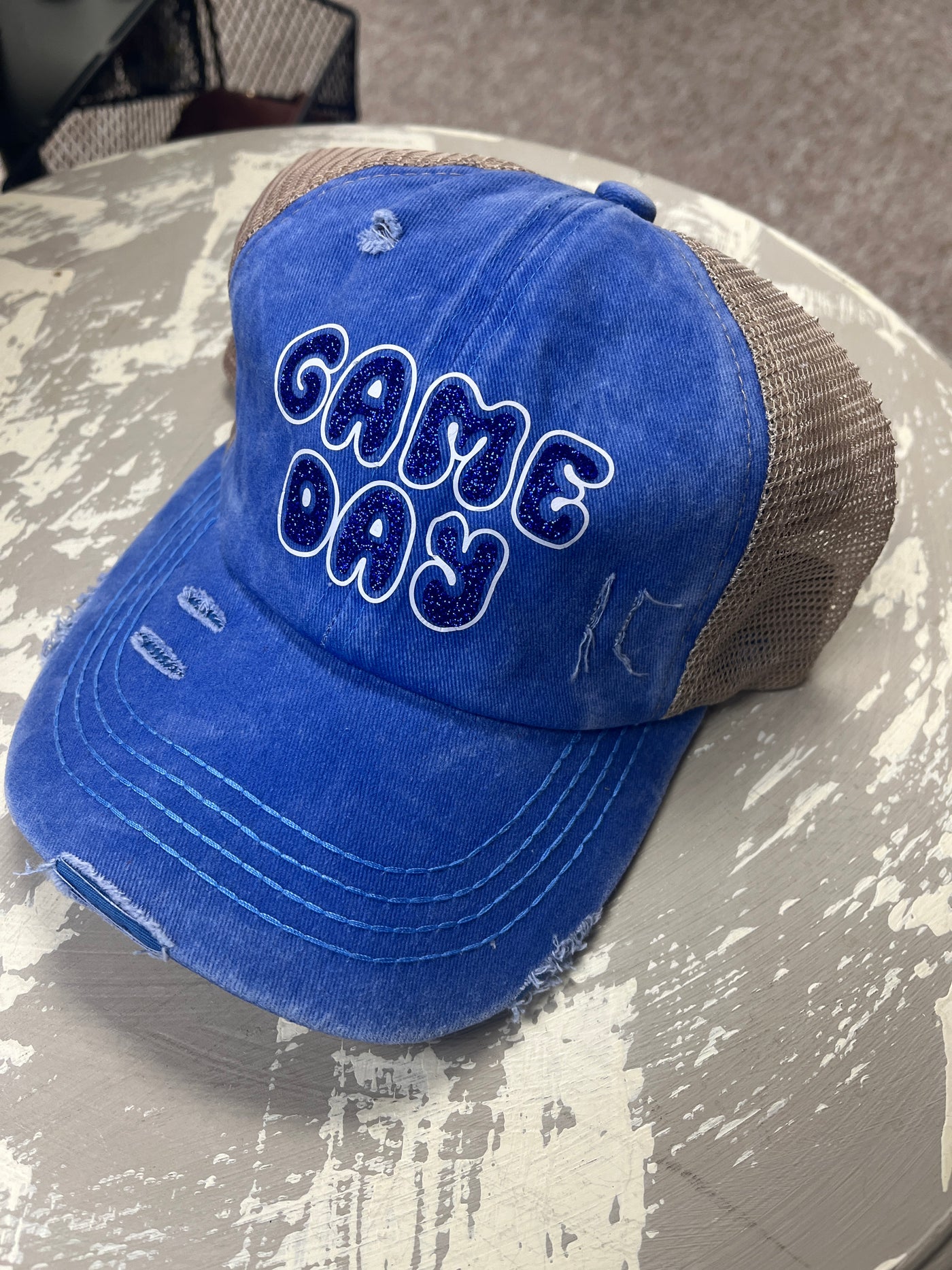 Blue Devils Ball Cap - Criss Cross Ponytail