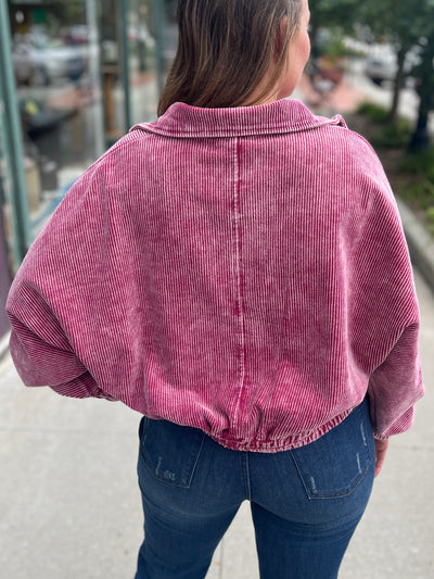 Berry Corduroy Jacket