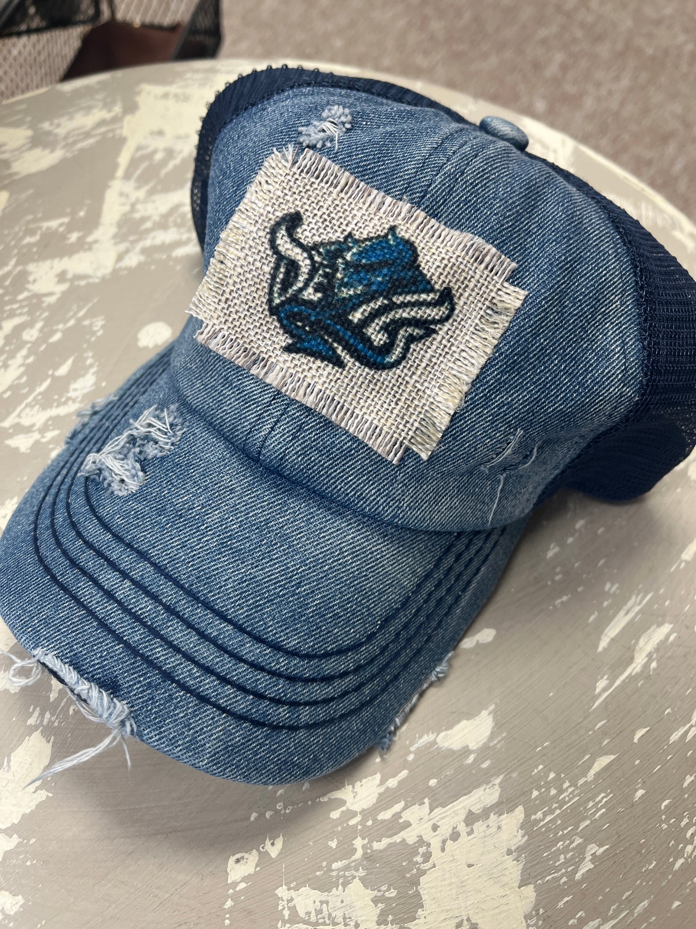 Blue Devils Ball Cap - Criss Cross Ponytail