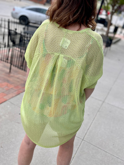 Lime Cardigan